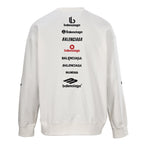 Balenciaga Paris Script Logo Embroidered Cotton Hoodie