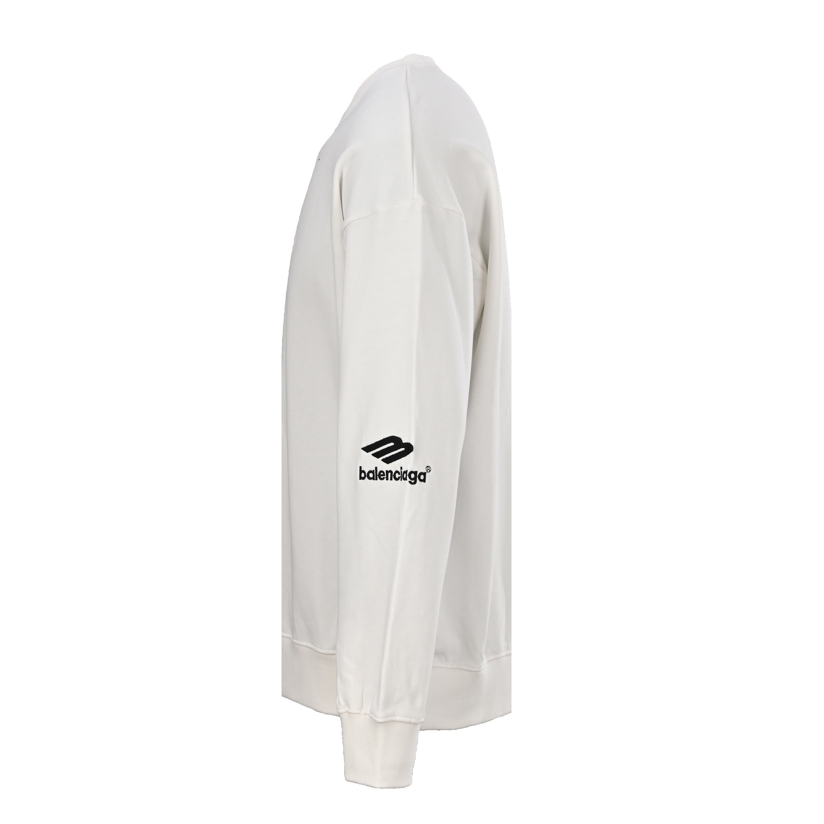 Balenciaga Paris Script Logo Embroidered Cotton Hoodie