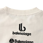 Balenciaga Paris Script Logo Embroidered Cotton Hoodie