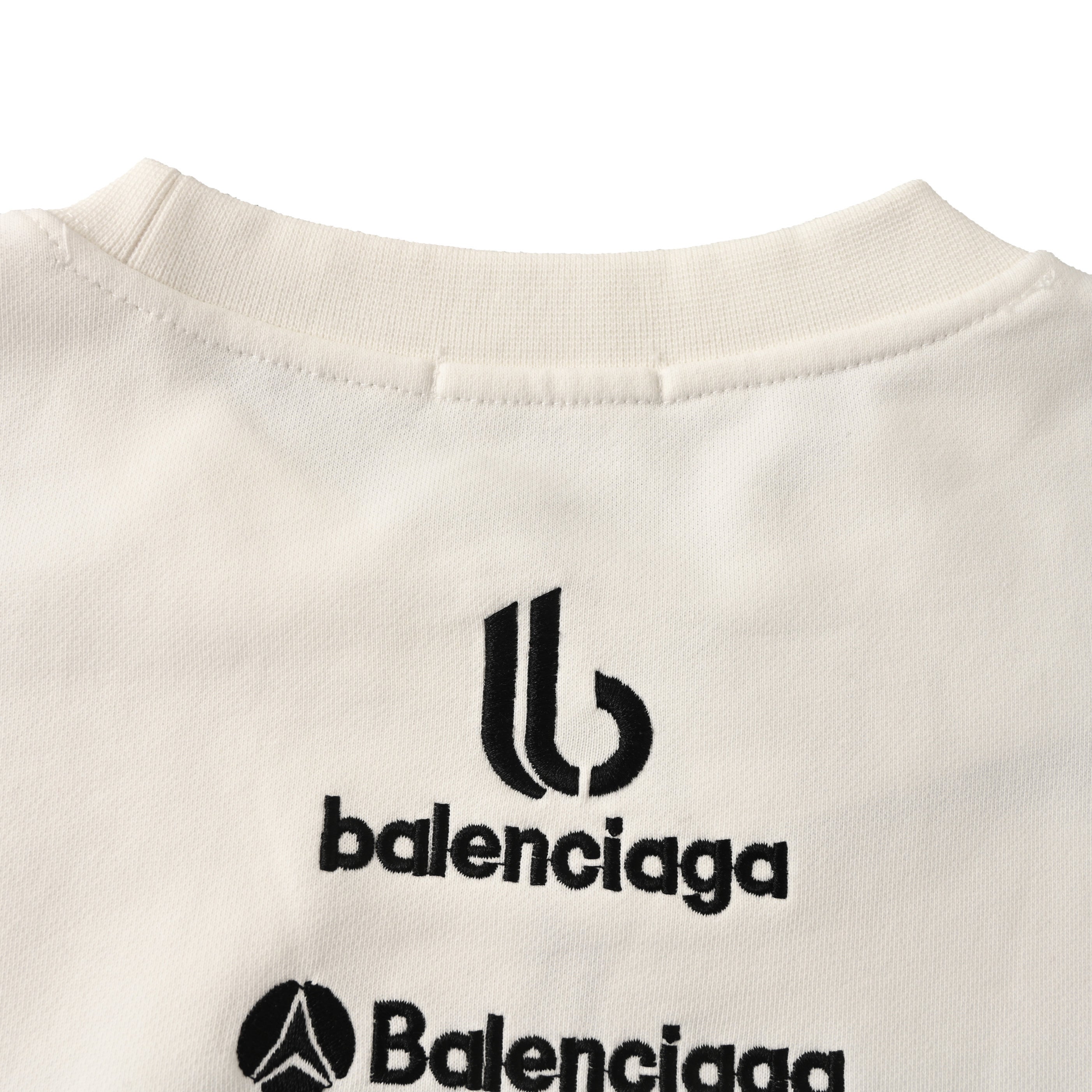 Balenciaga Paris Script Logo Embroidered Cotton Hoodie